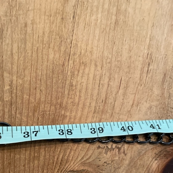 Womens VTG Ribbon Organza Silver chain floral belt cottagecore Stevie Nicks L/XL - Picture 6 of 7